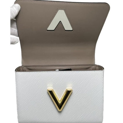 Louis Vuitton Twist MM M23514 Epi Bag Twist Women's Shoulder Bag White Calf