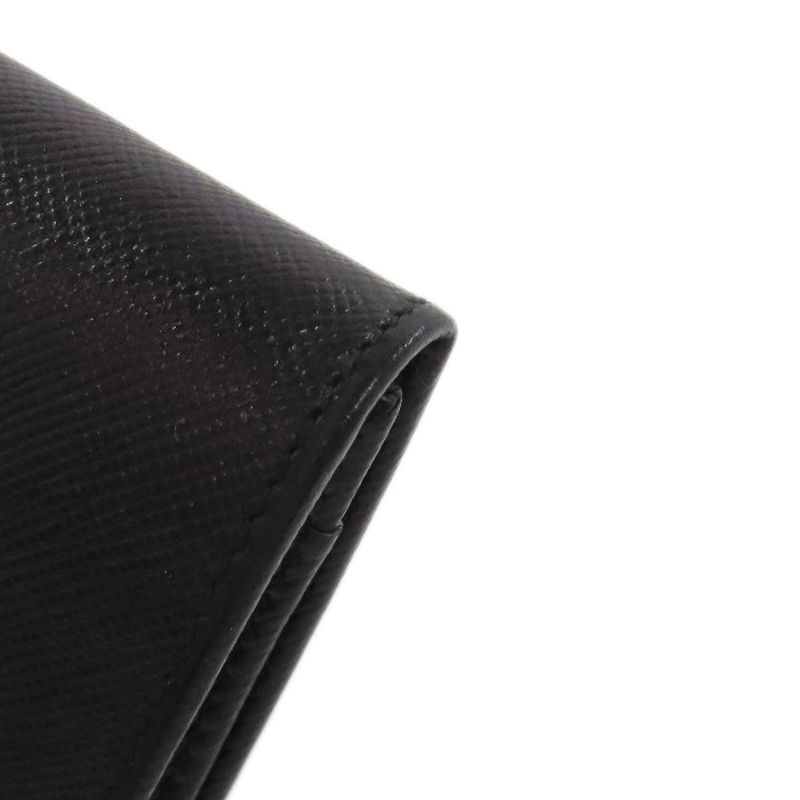 Prada M504a Business Card Holder Logo Hardware Card Case Saffiano Women