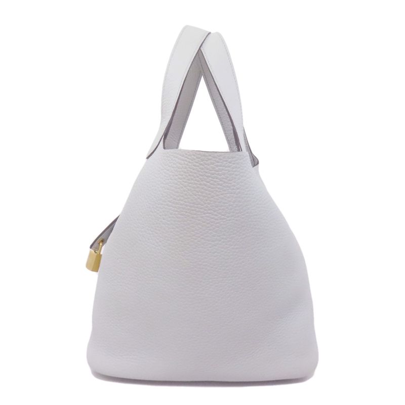 Hermes Picotin Lock MM Gold Hardware Handbag Taurillon Women