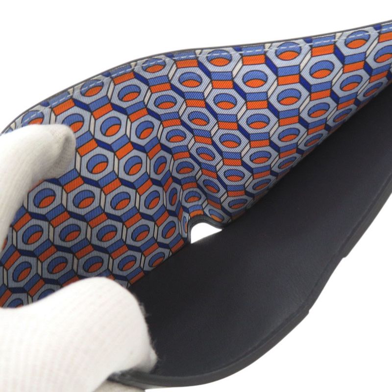 Hermes Citizen Twill Compact Vorsoft Navy Engraved B (2023) Wallet Bifold