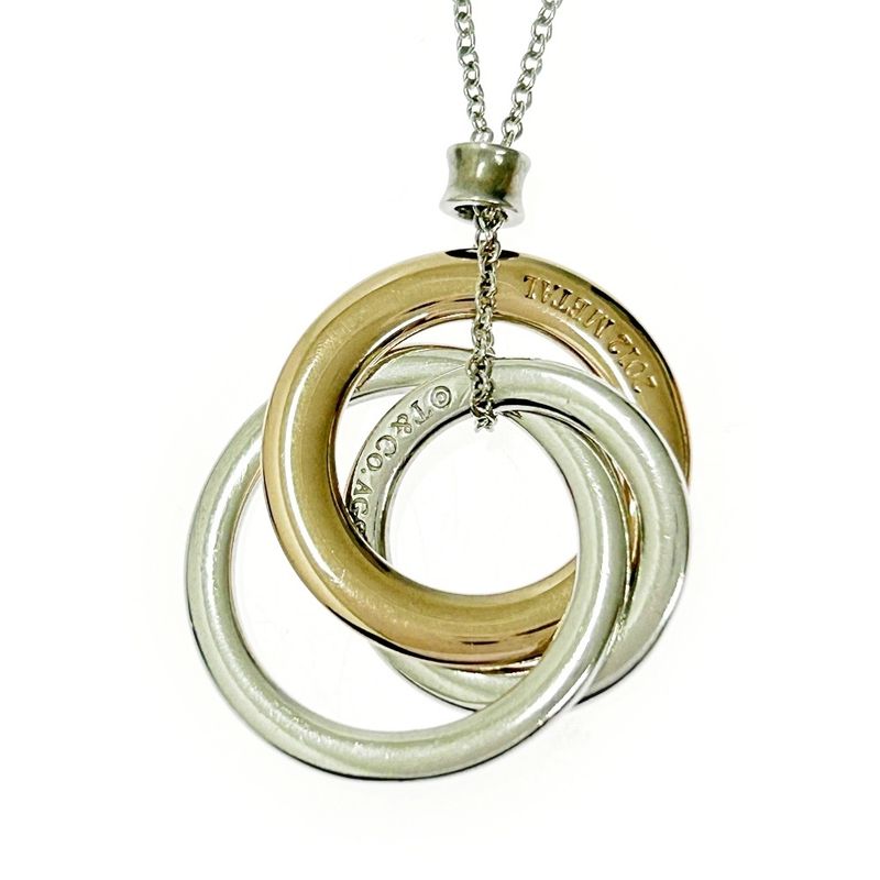 Tiffany & Co Silver 1837 Interlocking Circle Necklace 5.2g 925 Metal Engraved