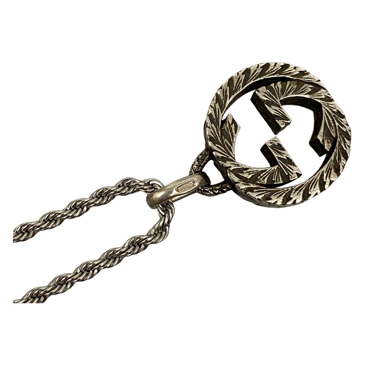 Gucci Necklace Interlocking G Silver 925 Chain Non-Genuine Product