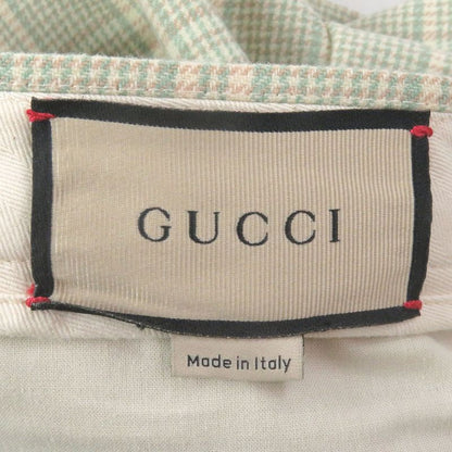 Gucci 21AW 653360 Tartan Check Double Trousers Wool Pants Greenish 46 Hanger