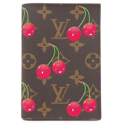 Louis Vuitton Pass Port Case Couverture Pass Port Pole Nm Monogram Cherry Canvas