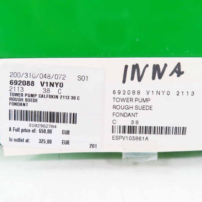 Bottega Veneta 692088 Tower Suede Leather Chunky Heel Square