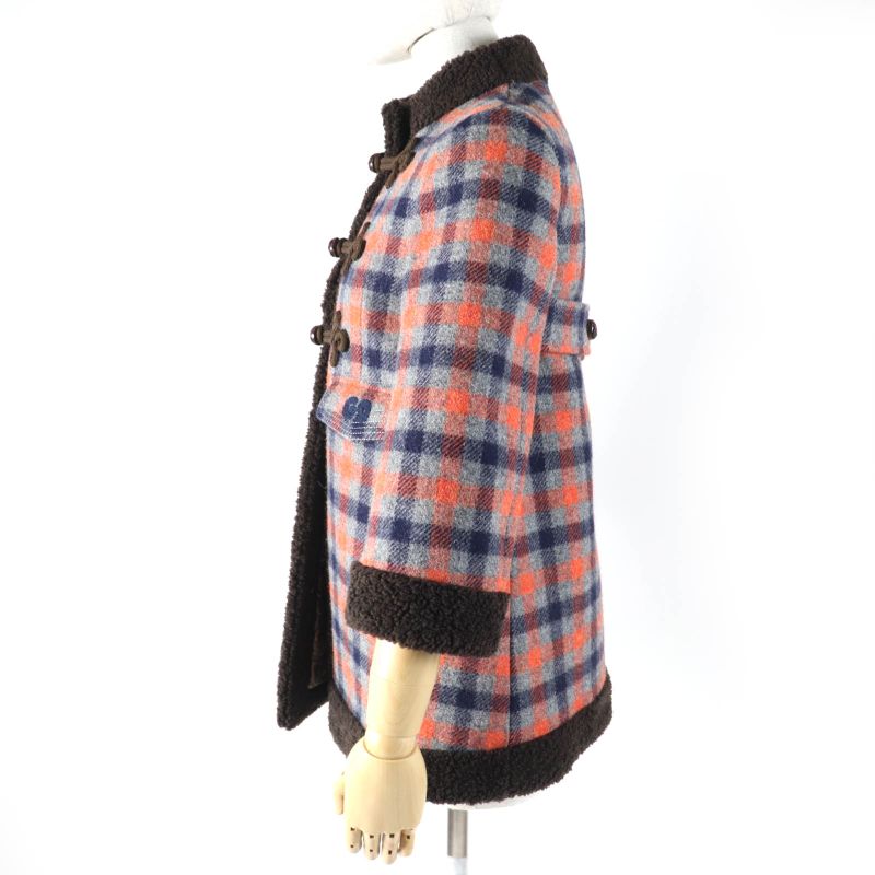 Gucci 20AW 633365 100% Wool Rave Like You Are Five Walnut Button GG Logo