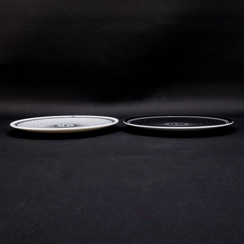 Hermes Panplate H DECO Set Of 2 White Black Plate Pair Pottery Accessori