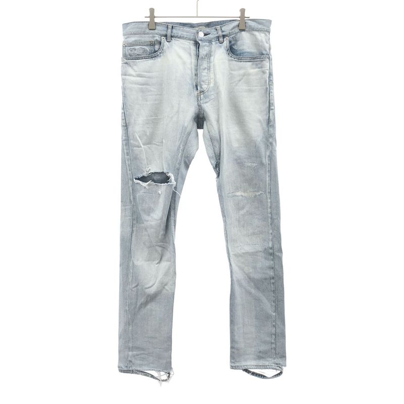 Dior X Kenny Scharf Dior X Kenny Scharf 21aw Damaged and Repaired Denim Pants