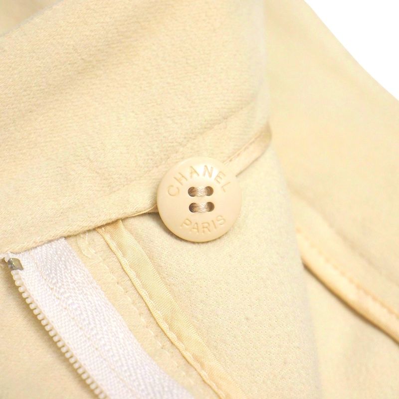 Chanel Pants Size 38 01A Coco Button CC Button Stretch Tapered Pants 20251008