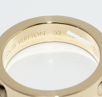 Louis Vuitton 18K Yellow Gold Petite Bague Empreinte Ring Q9126f