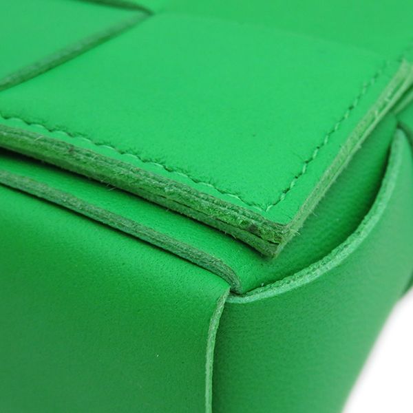 Bottega Veneta Shoulder Bag Candy Cassette Maxi Intrecciato Lambskin Green Gold