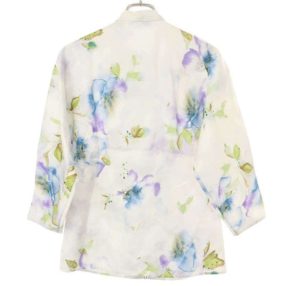 Prada 21ss Flower Silk Jacket P494e 1yhm White 36