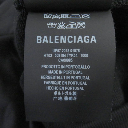 Balenciaga 2018 508184 100% Cotton Back Logo Print Oversized Pullover Hoodie