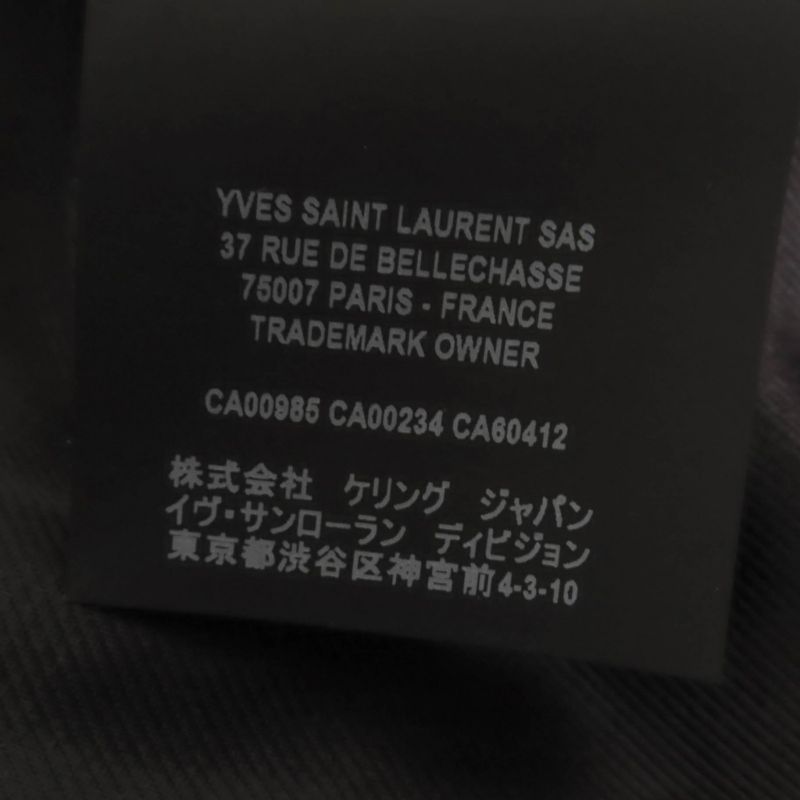 Saint Laurent Paris 589455 Power Shoulder Calfskin Riders Jacket Black 38 Made