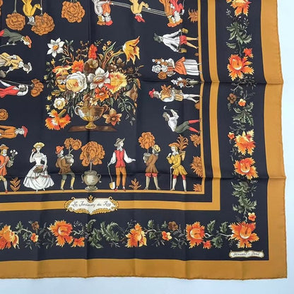 Hermes Carre 90 Gardener's Roy Silk Scarf Yellow