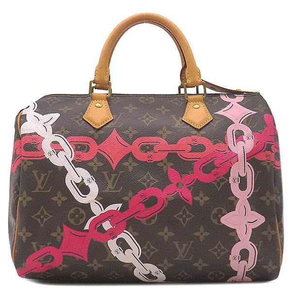 Louis Vuitton Handbag Speedy 30 Monogram Canvas Monogram Bay Gold Hardware