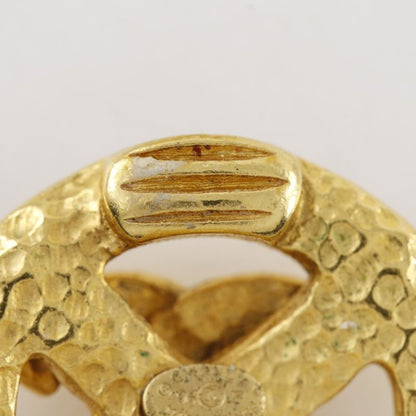 Chanel Coco Mark Vintage Gold Plated 96P Ladies 11.7g Earring