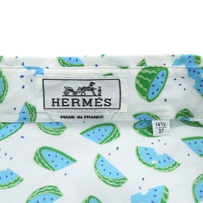 Hermes Watermelon Pattern Size 37 Cotton Multicolor Long Sleeve Shirt 1672