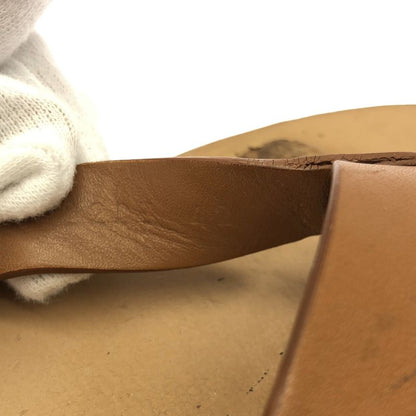 Hermes Estival Thong Leather Flip Flops Nc2218402 Brown 42