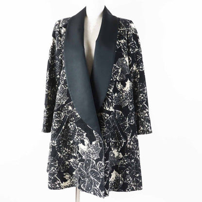 CHANEL P60011 Cotton Partially Lined Silk Coco Mark Buttons Total Pattern Shawl