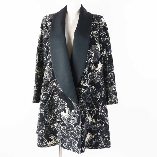 CHANEL P60011 Cotton Partially Lined Silk Coco Mark Buttons Total Pattern Shawl