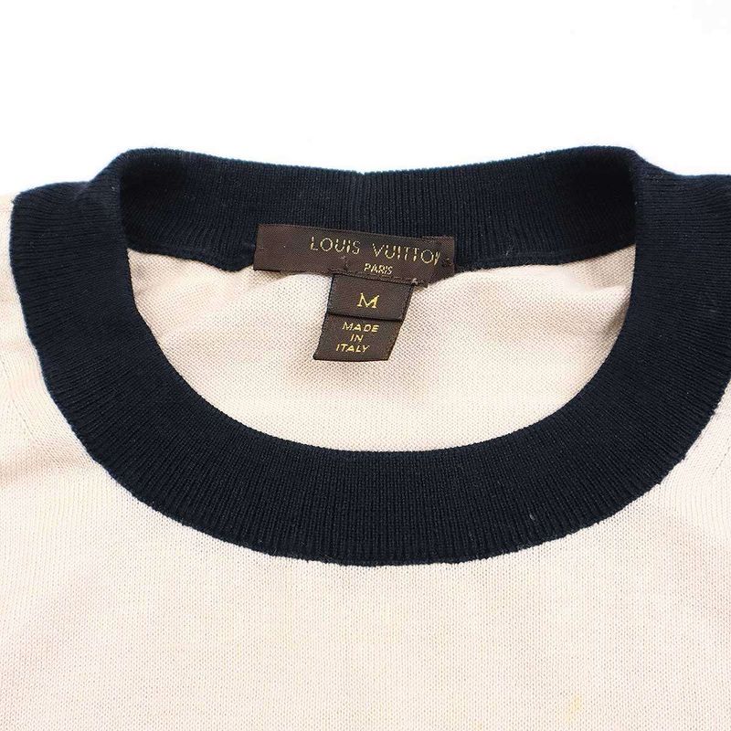 Louis Vuitton Striped Knit Sweater with Ribbon Design Rw111w Wsks02mx1 Mixed