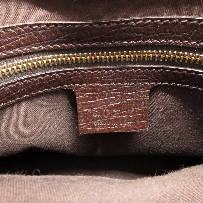 Gucci 137475 Sherry GG Canvas Leather Beige Brown Handbag 1789 Gucci