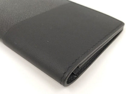 Hermes Manhattan Card Case Leather Black Stamped A