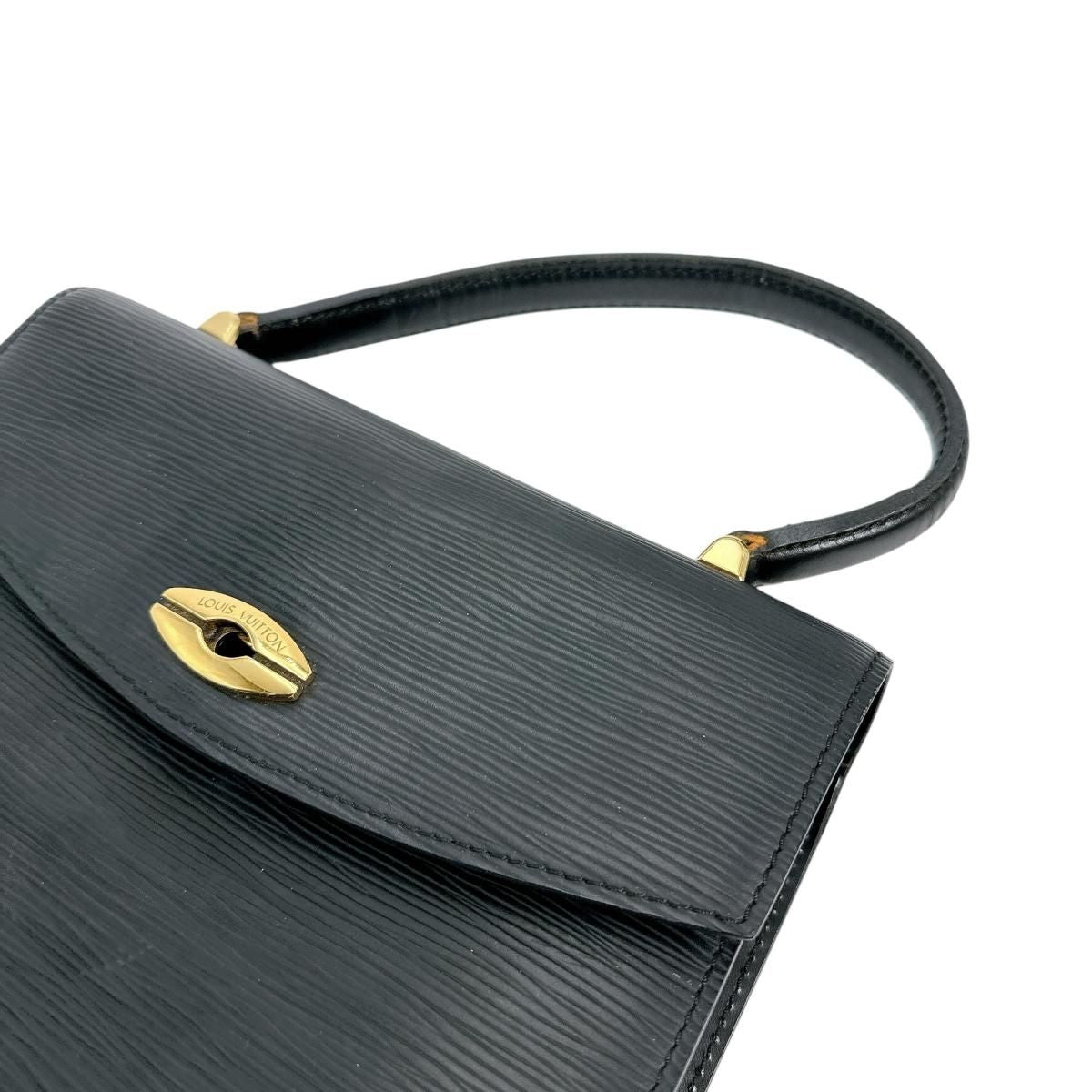 Louis Vuitton Epi Handbag Malesherbes Black