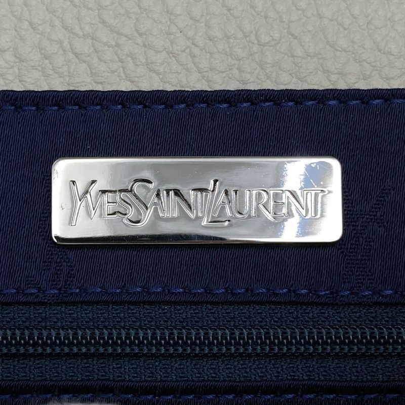 Saint Laurent Shoulder Bag White Leather Ladies Vintage Men Fashion