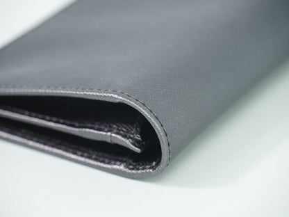 Authentic Prada Saffiano Leather Long Wallet Long Wallet Silver 2m0836 Saffiano