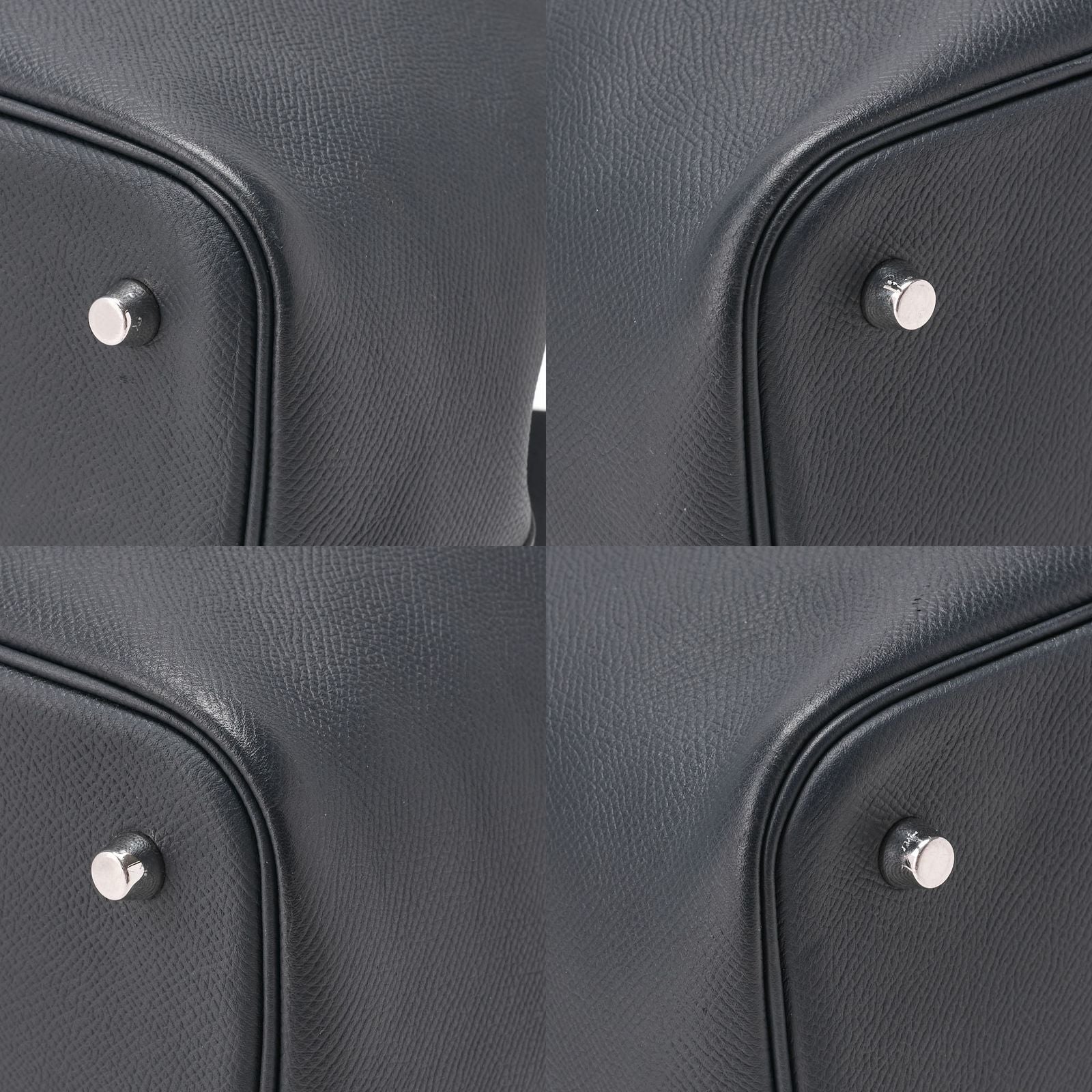 Hermes Handbag Picotin Lock MM Epson Blue De Prusse Blue De Prusse (silver