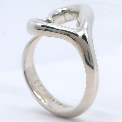 Tiffany & Co Open Heart Elsa Peretti Silver 925 9.5 Ladies 4.3g Ring