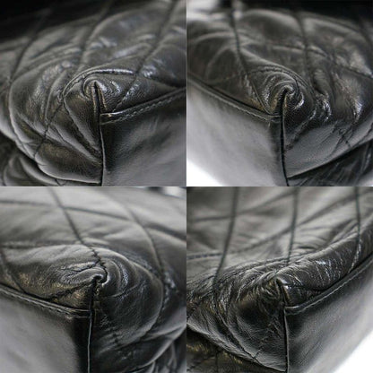 Chanel Old Vintage Matelasse Leather Shoulder Bag Black