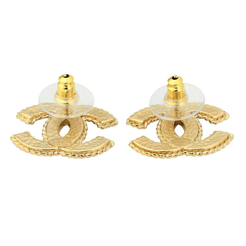 Chanel Earrings Stud Earrings Gold/pink