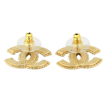 Chanel Earrings Stud Earrings Gold/pink