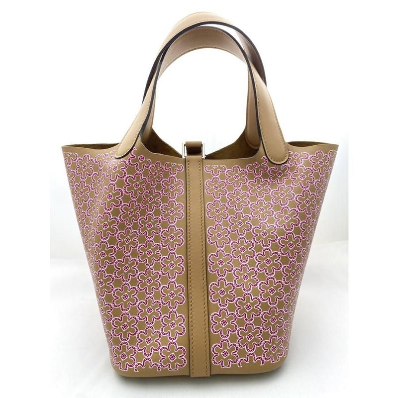 Hermes Handbag Picotin Lock PM Happy Daisy Chai Vozift Silver Hardware U