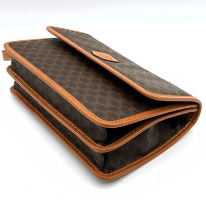 Celine DM96 Second Bag Clutch Bag Pouch Macadam PVC Leather Brown Ladies Men