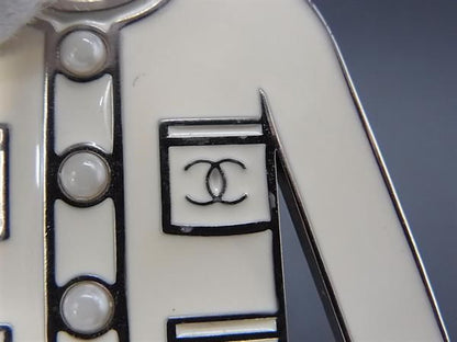 Chanel Coco Mark Key Holder Strap Charm Women's Cream Fd2820