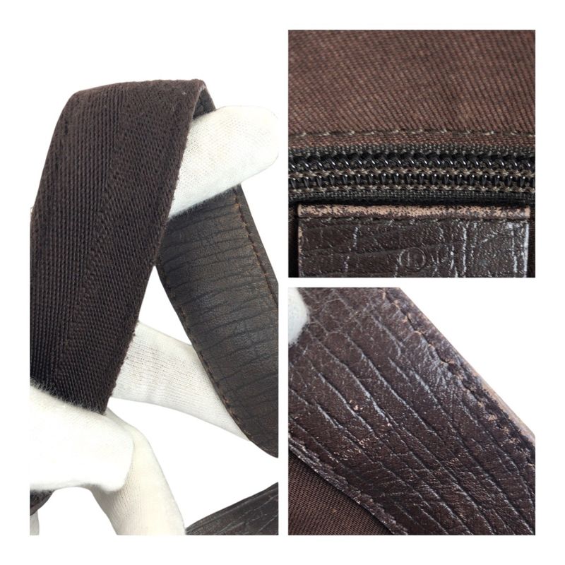 Gucci Beige Dark Brown GG Supreme Canvas 141624 Tote Bag Shoulder Bag Women