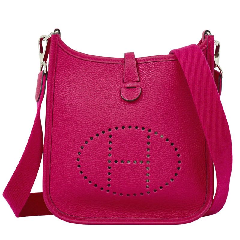 Authentic Hermes Evelyne TPM Taurillon Clemence Leather Shoulder Bag Pochette Y