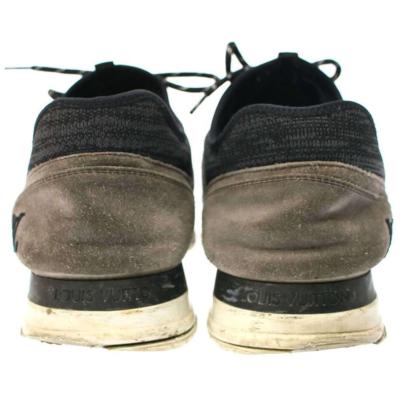 Louis Vuitton Runway Line Suede Switched Sneakers Gray Silver 8 1 2