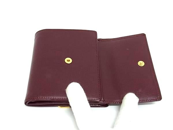 Cartier Mustline Leather Trifold Wallet Billfold Coin Purse Card