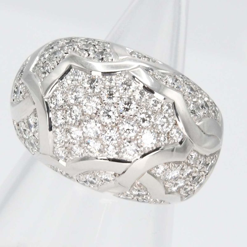 Finished Chanel Ring No 10 Camellia Dome #50 7l1336 750 D 18.2g Jewelry H17479