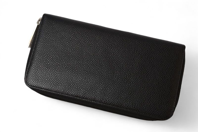Chanel Wallet Chanel Long Wallet Round Zipper Caviar Skin Black Silver A50071