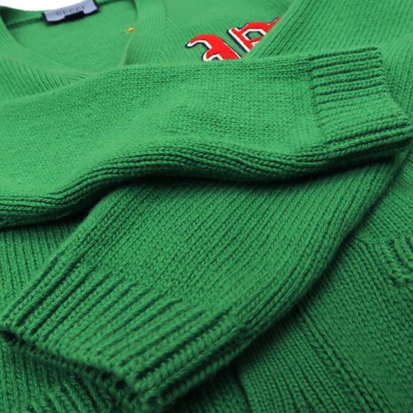 Gucci Cardigan #S 175 92A Wool Green DIY Scorpion Initial Thick Gucci
