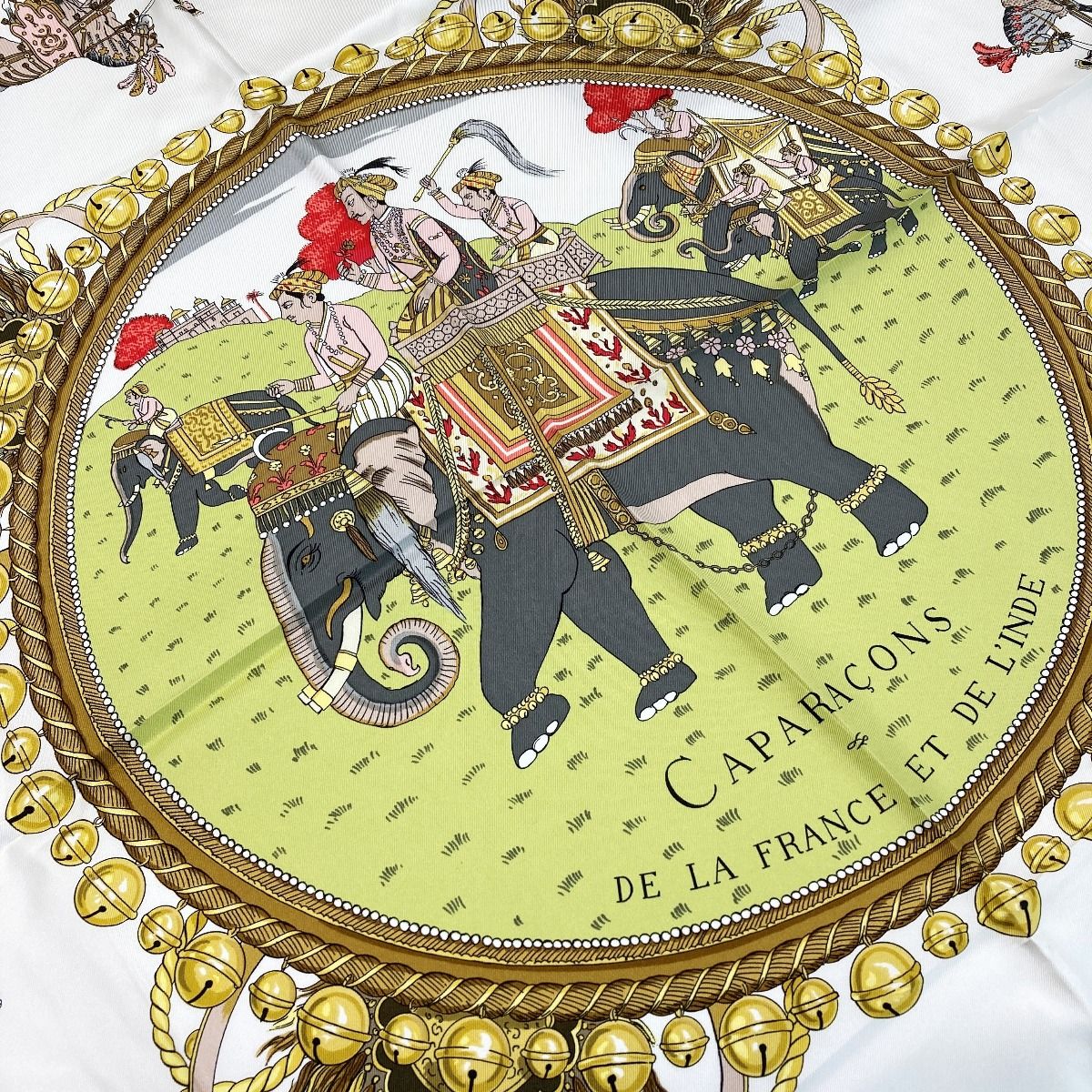 Hermes Carre 90 Caparacons de LA France Et de L'inde Horse Decoration Scarf