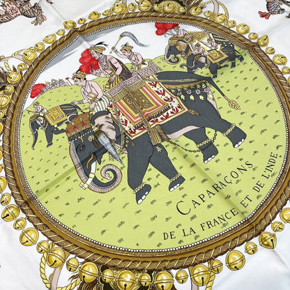 Hermes Carre 90 Caparacons de LA France Et de L'inde Horse Decoration Scarf