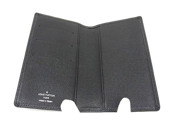 Louis Vuitton R20425 Taiga Agenda Poche Notebook Cabas Address Book Black