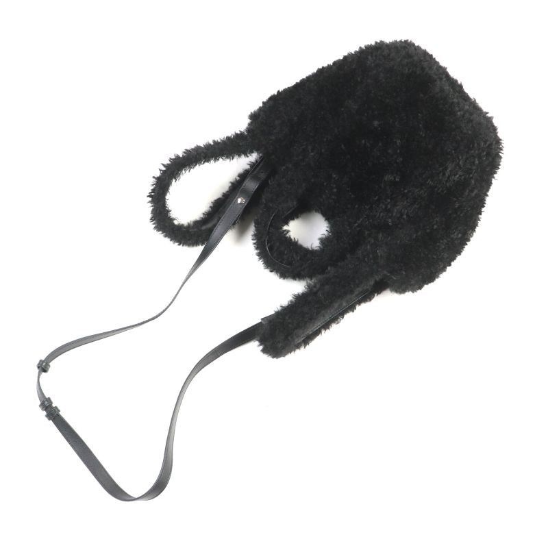 Balenciaga 672793 Everyday 2.0 Xs Logo Embroidered F Fur Shoulder Tote Bag